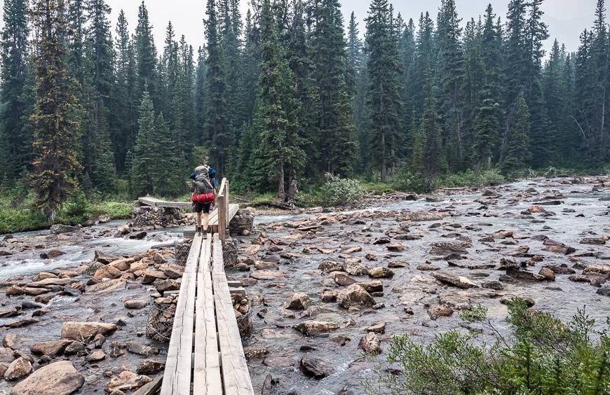 Not much water flowing in the Brazeau River in mid-August