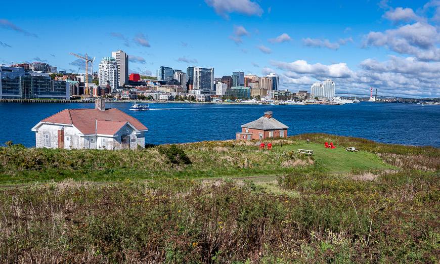 The view of downtown Halifax from Georges Island