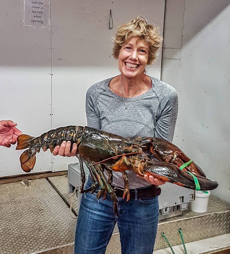 Me holding a 17 pound, 75 year old lobster