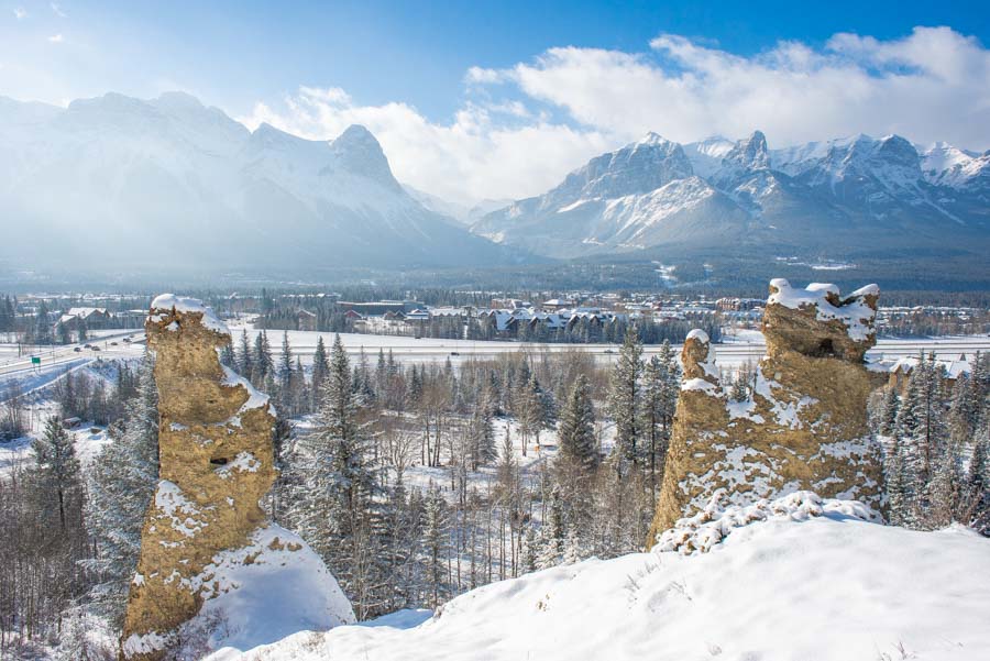 Great view of Canmore from the Hoodoos trail