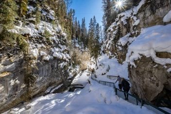 Winter hikes in Banff with Johnston Canyon a top pick