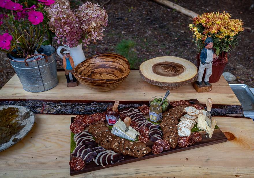 Andy's charcuterie board is a feast for the eyes