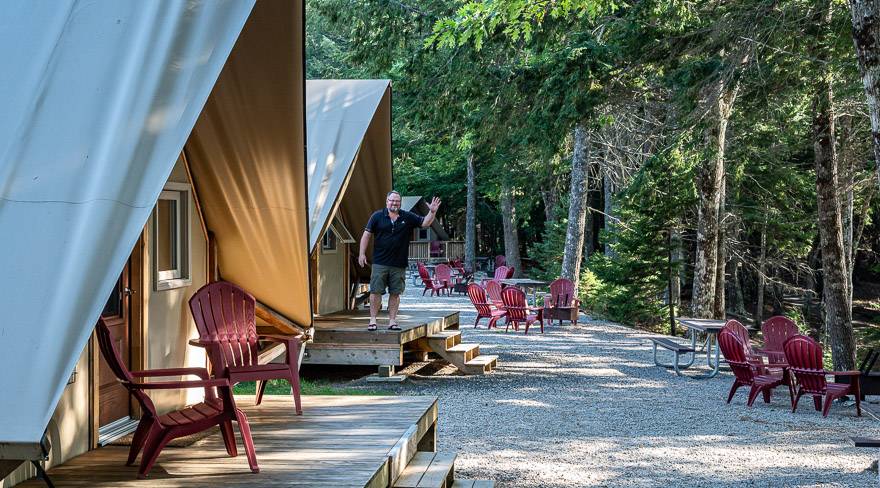 The oTENTik set-up in Kejimkujik National Park