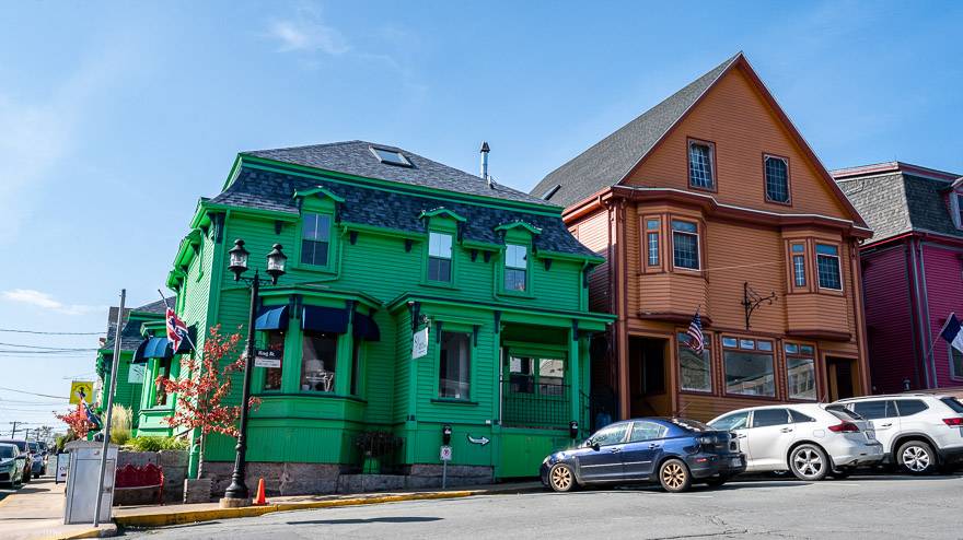 Colourful houses in the centre of Lunenburg