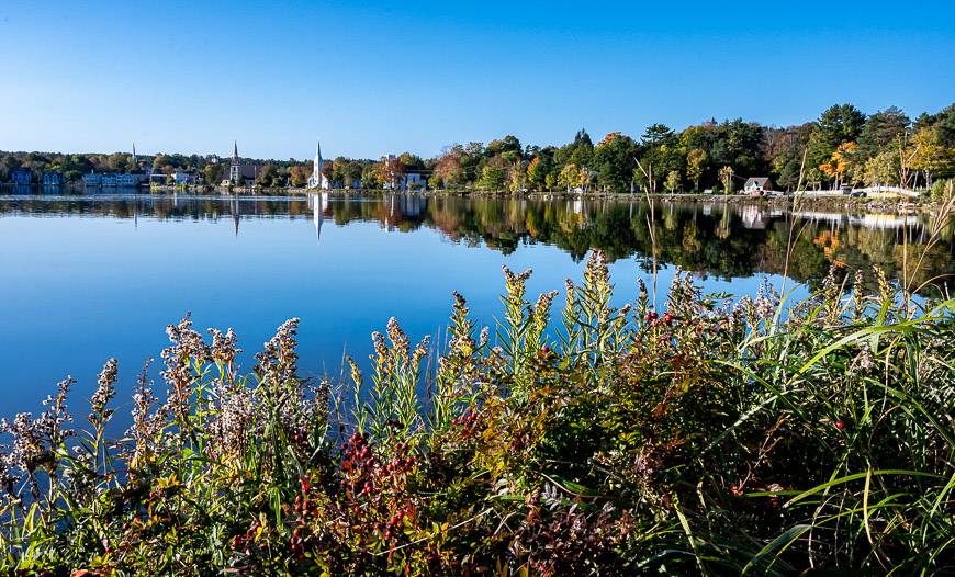 Make a quick stop on your Nova Scotia road trip in Mahone Bay to catch the shot with three churches