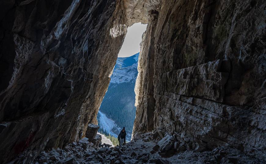 Looking out the Canyon Creek Ice Cave