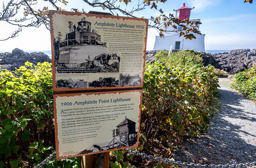 The lighthouse built in 1915 is still standing