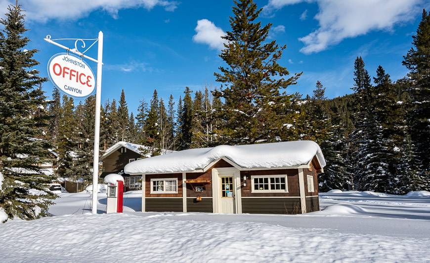 Old style pump at Johnston Canyon Resort