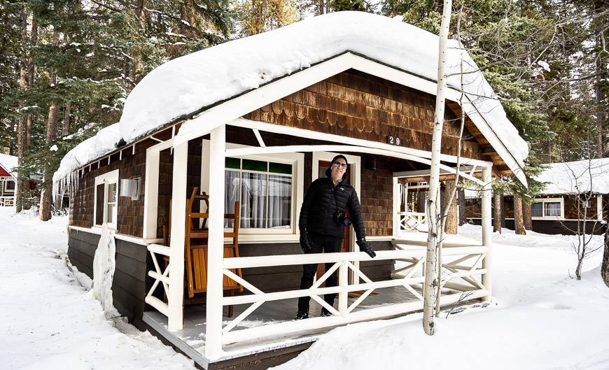 Super cute cabins at Johnston Canyon Lodge