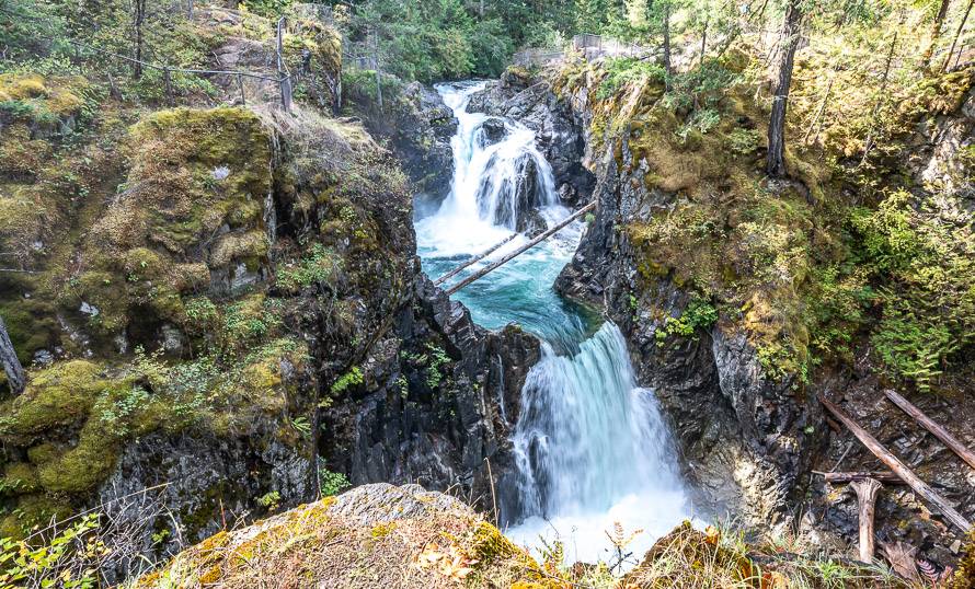 The Little Qualicum Falls are very impressive