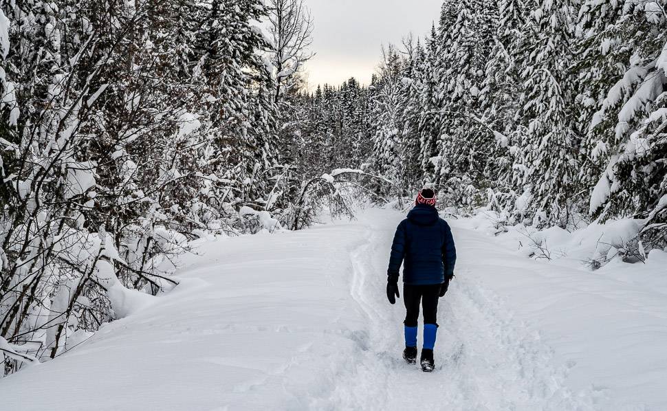 Starting off on the Moonraker Trails towards Cedar Lake