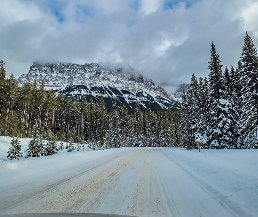 The Bow Valley Parkway near Castle Mountain