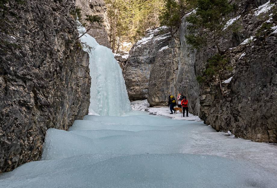 Quite the river of ice this year; there were ice climbers on these frozen falls