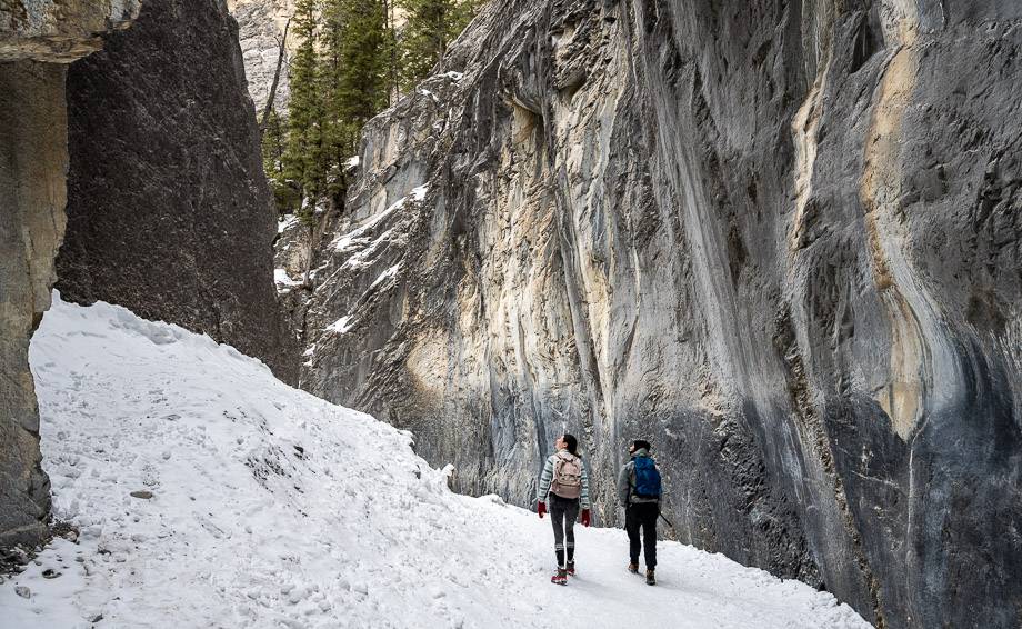 From the icefalls go left through a shorter canyon to an open area