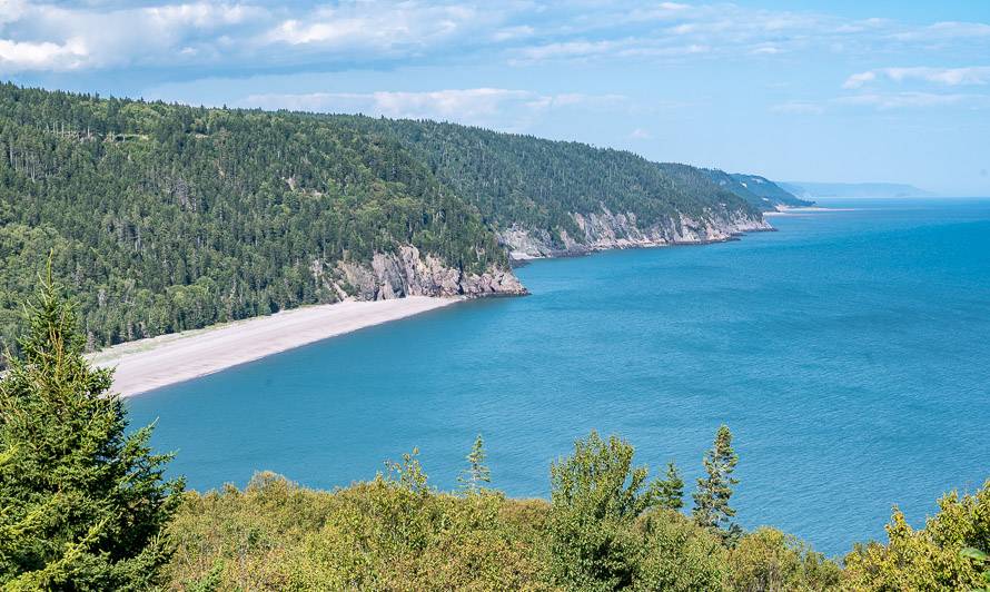 The Bay of Fundy sporting a Caribbean blue look