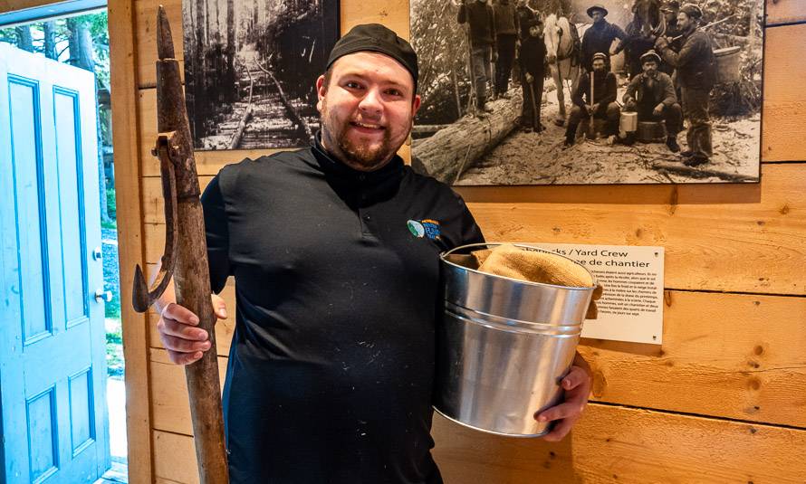 Lumberjack meals are served in the cookhouse