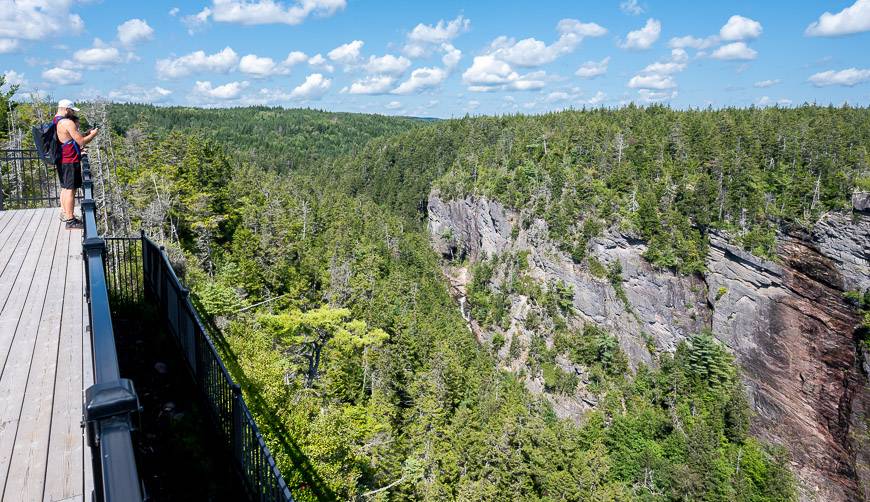 Views looking towards the waterfall 