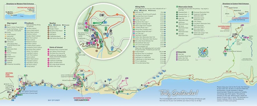 Map of the Fundy Trail Parkway