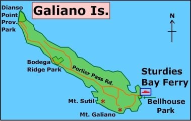 Galiano Island map
