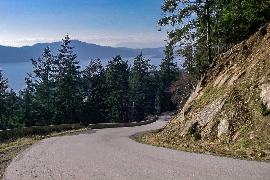 There are some good hills on part of Saturna Island