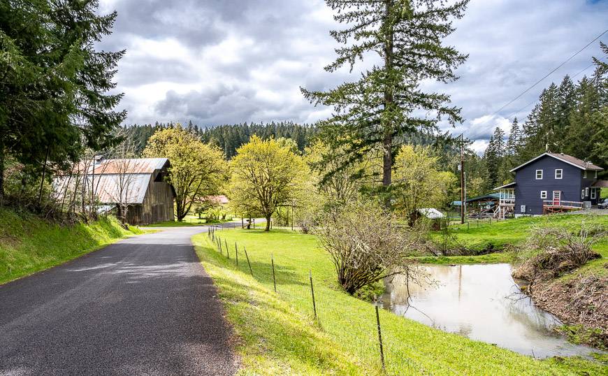 Cycle through pretty farm country