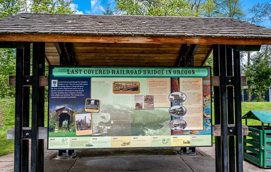 Interesting plaque by the Chambers Bridge indicating that the last trail passed through it in 1951