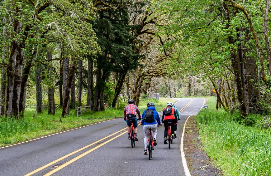 Sections on the road were quiet