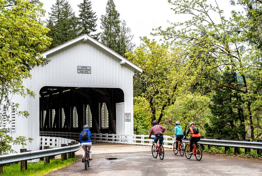 I liked the side windows in the Dorena Covered Bridge