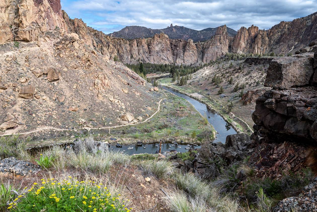 Lots of hiking trails and climbing crags to explore in Smith Rock State Park