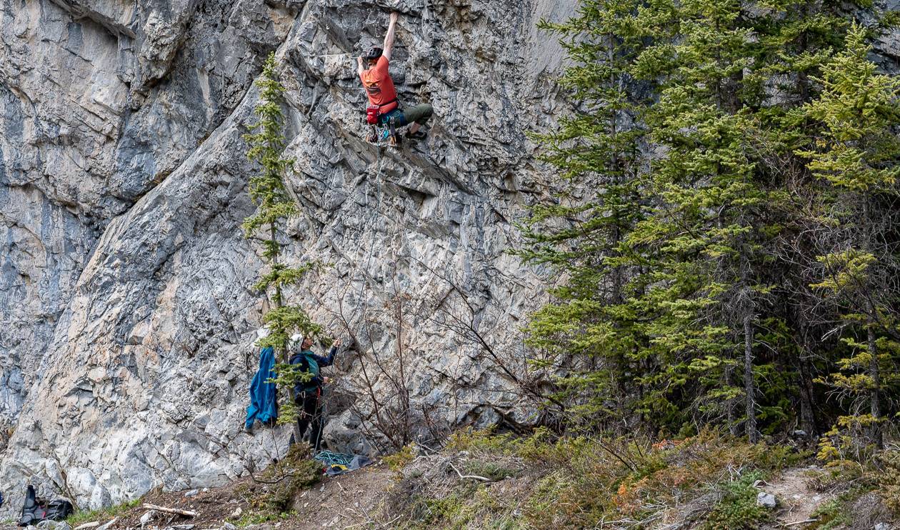 If it's a nice day you might pass some climbers beside Porcupine Creek