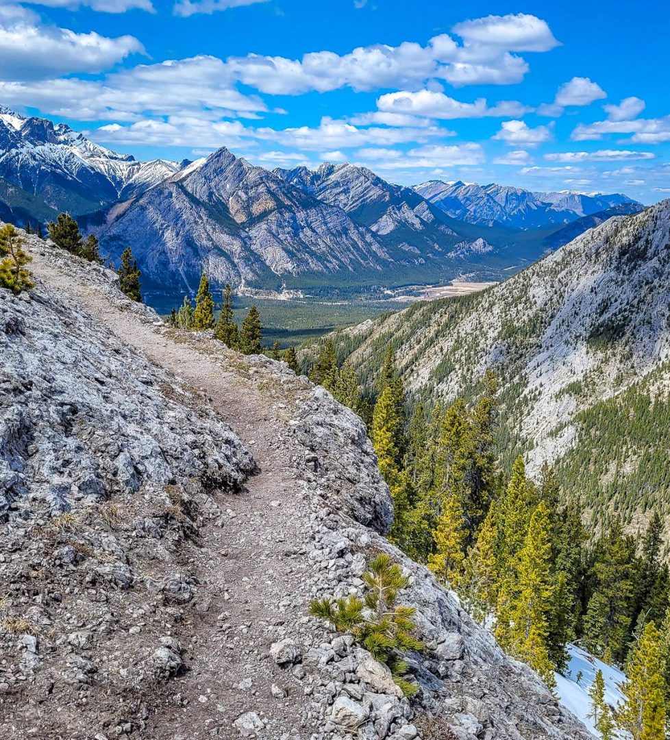 A section of trail that is solid but has some exposure