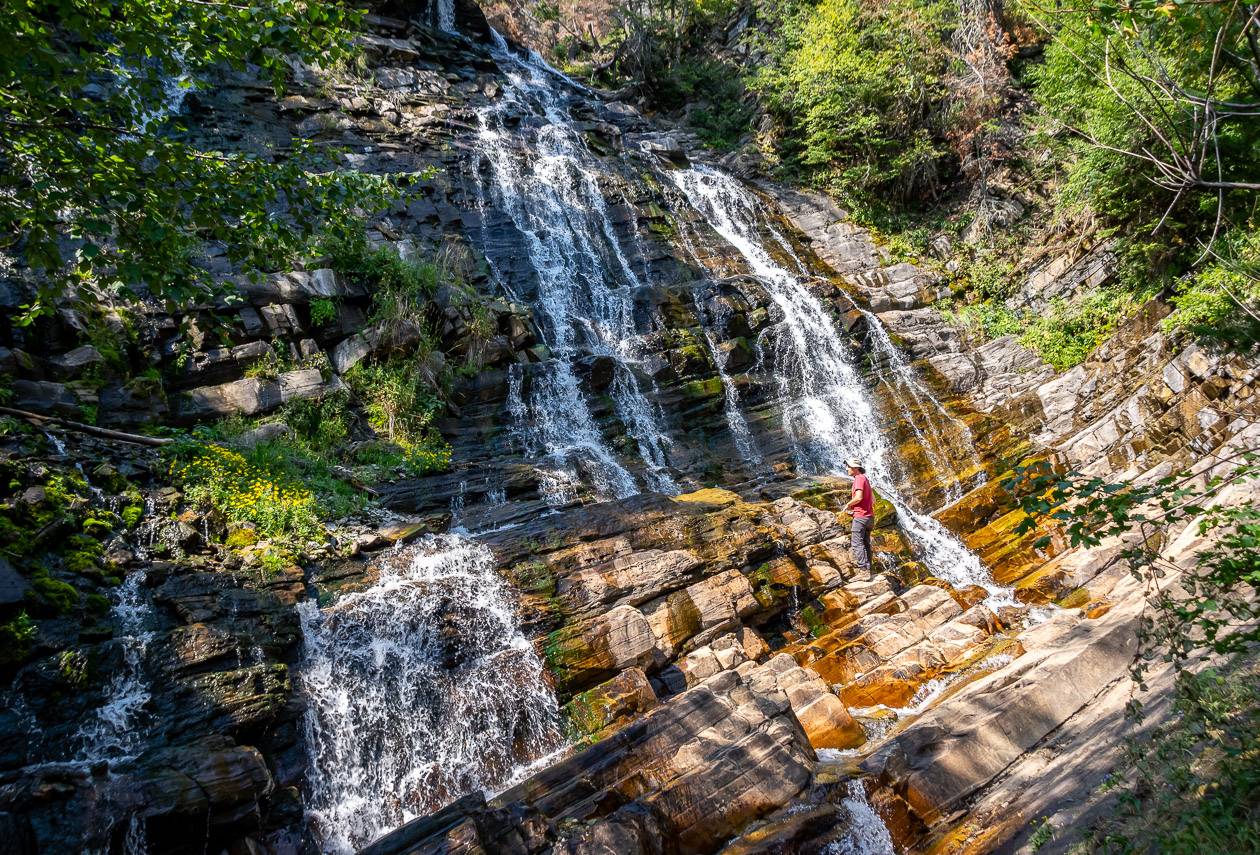 Lower Bertha Falls in Waterton Lakes National Park