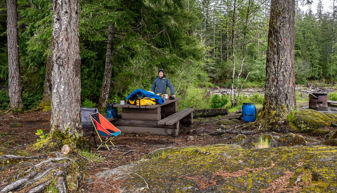 Our campsite on Horseshoe Lake