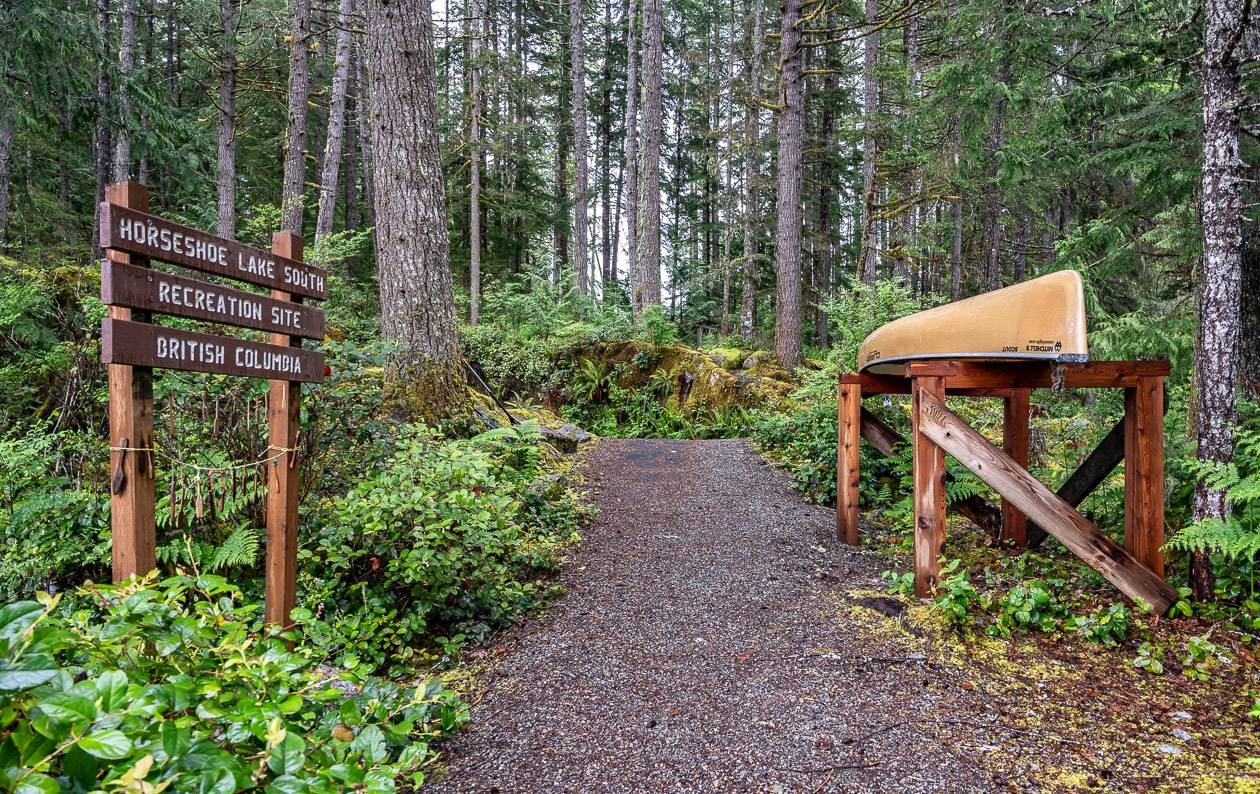 One lucky paddler gets a canoe rack at Horseshoe Lake