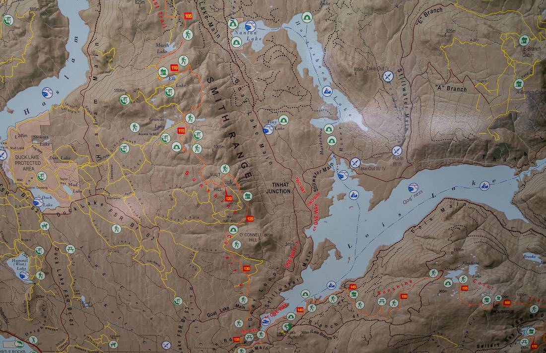 Map of Lois Lake to Nanton Lake