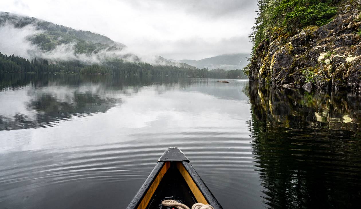 We ended up with a beautiful calm morning on Dodd Lake, Powell Forest Canoe Route