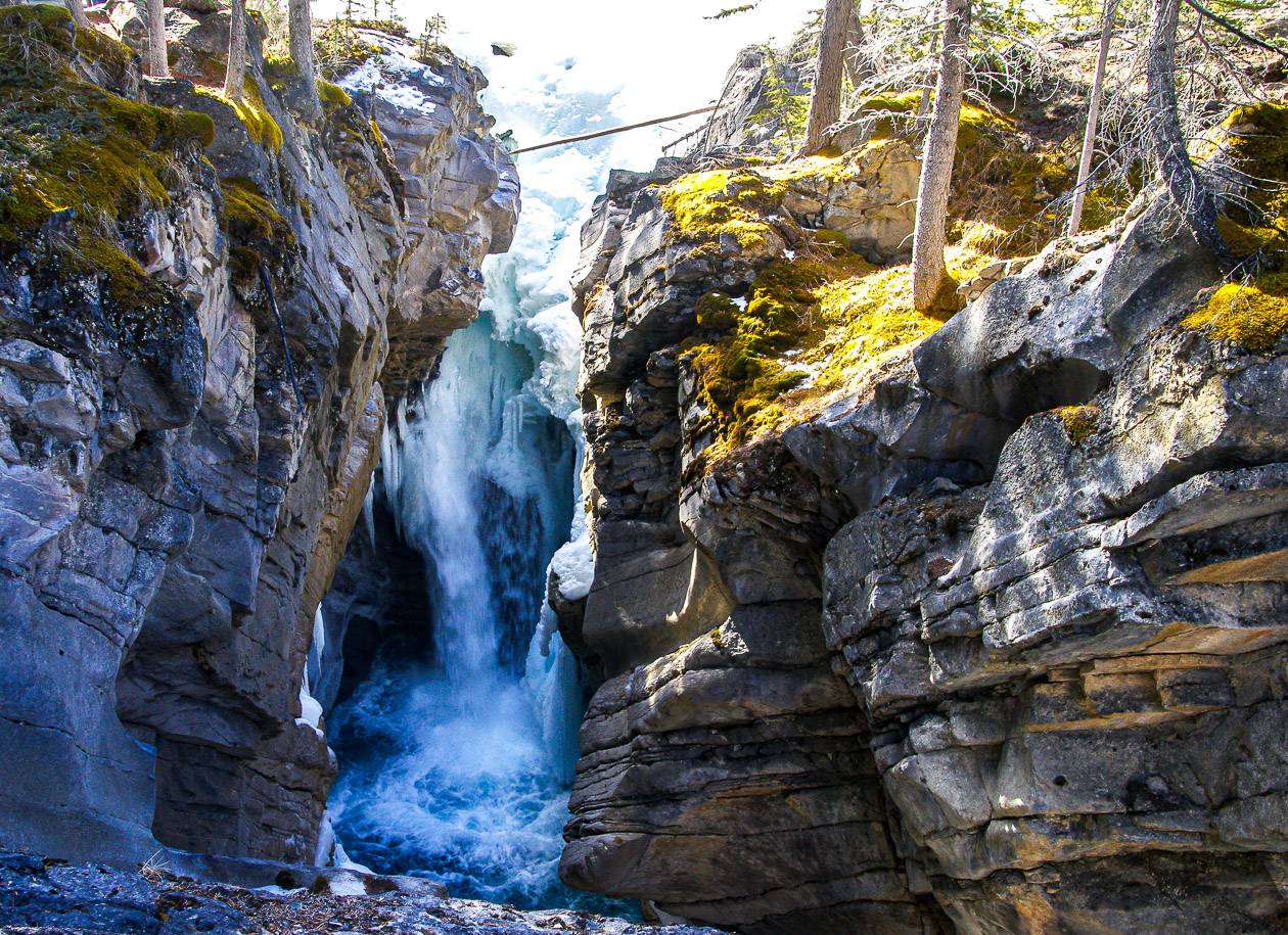 Siffleur Falls starting to run in late March