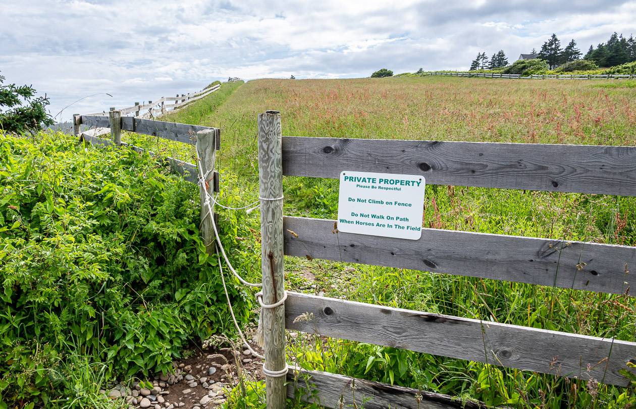 If there aren't any horses you can opt to hike the trail up and over the hill - but only necessary with a really high tide