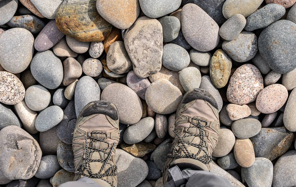 Not everyone enjoys walking on boulders but there was a path of sorts through them