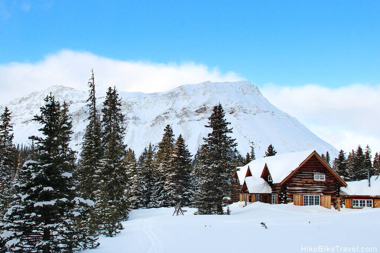 You can hike to Skoki Lodge in summer or cross-country ski or snowshoe in winter