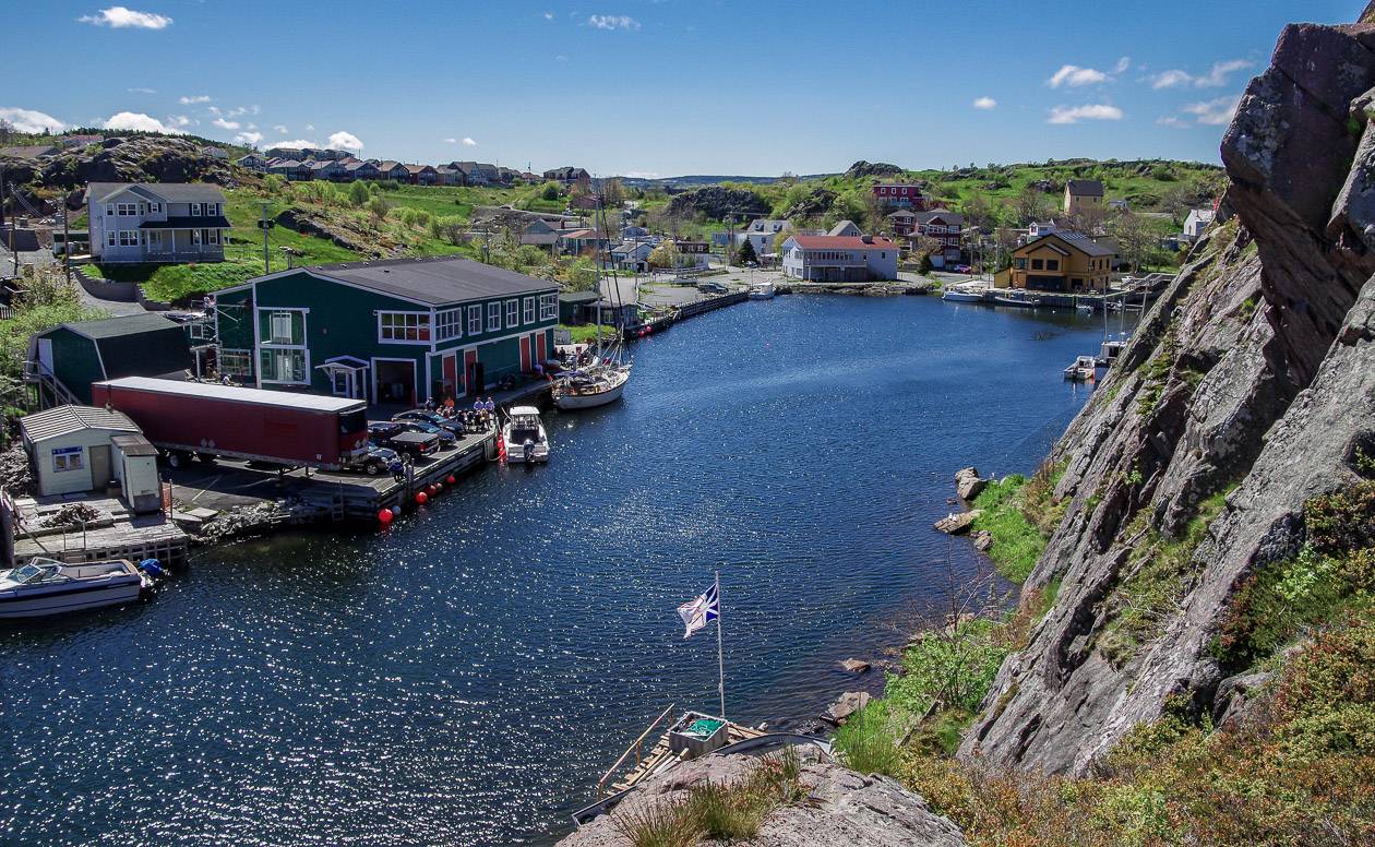 Looking down on Quidi Vidi Village from the Sugarloaf Path