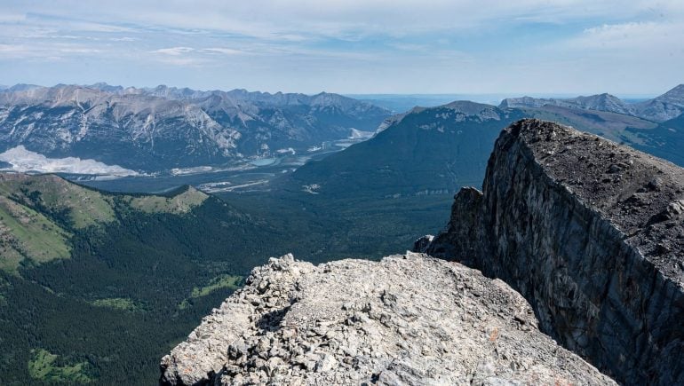 The view of the Bow Valley from the top of Wind Tower in Kananaskis