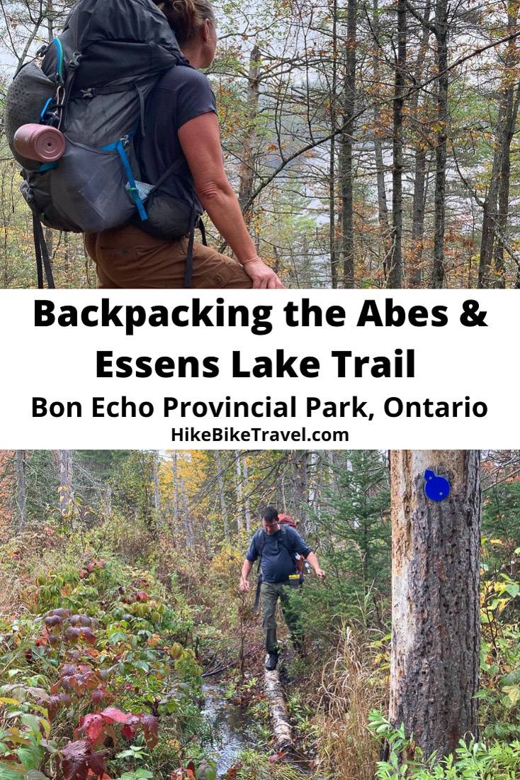 Backpacking the Abes and Essens Lake Trail in Bon Echo Provincial Park, Ontario