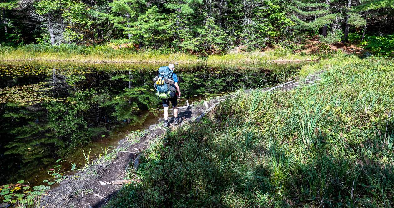 One final beaver dam to cross at Wagon Road Lake