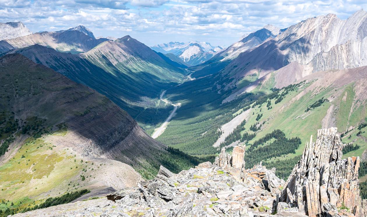 Looking north up Highway 40 from the summit 