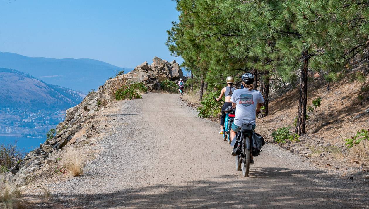 On the way to the first tunnel lookout on the Kettle Valley Railway