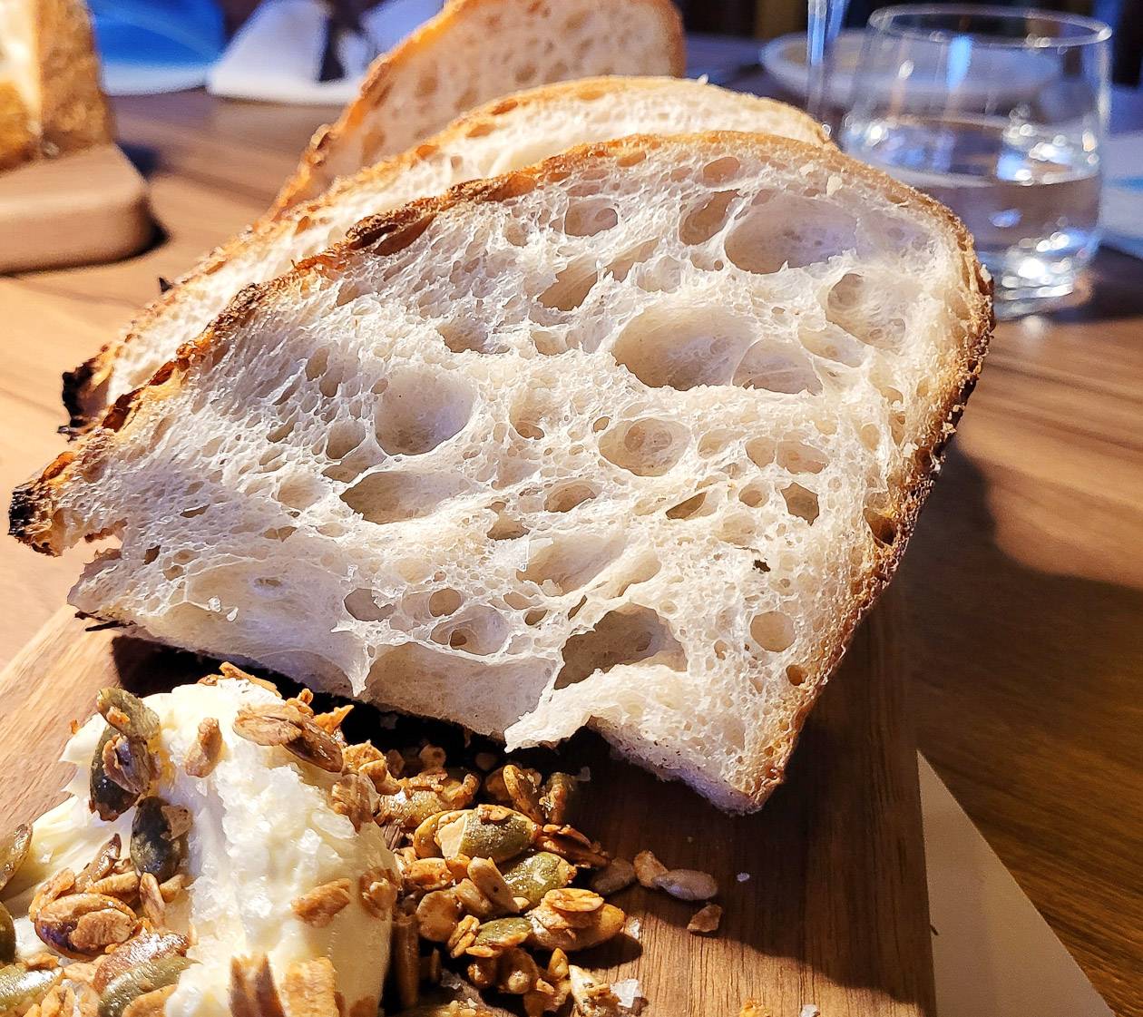 To die for Naramata apple sourdough bread with house cultured butter & Vancouver Island sea salt