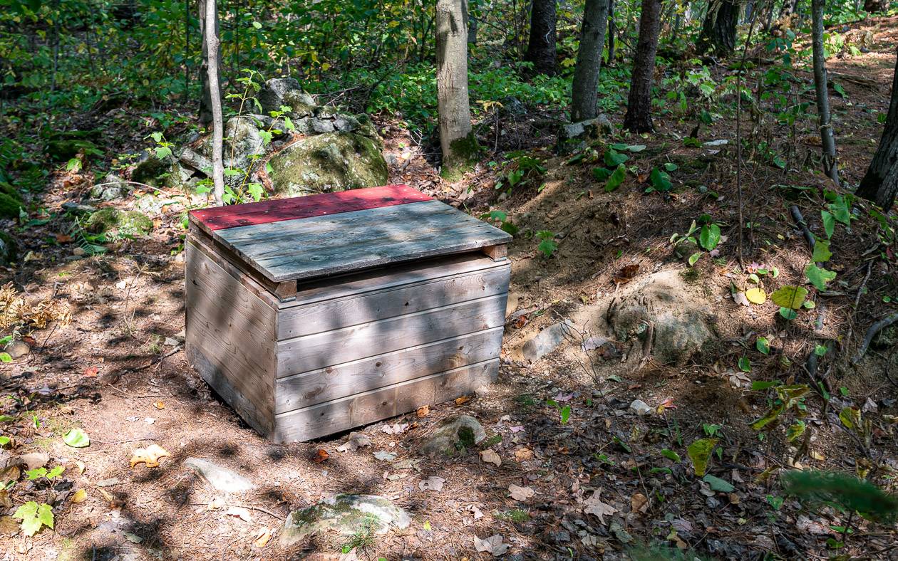 Every campsite has a thunderbox just like this on the La Cloche Silhouette Trail