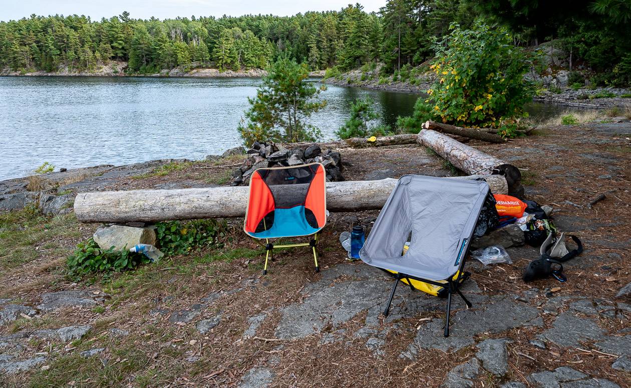 What a treat to have lightweight camp chairs on the La Cloche Silhouette Trail