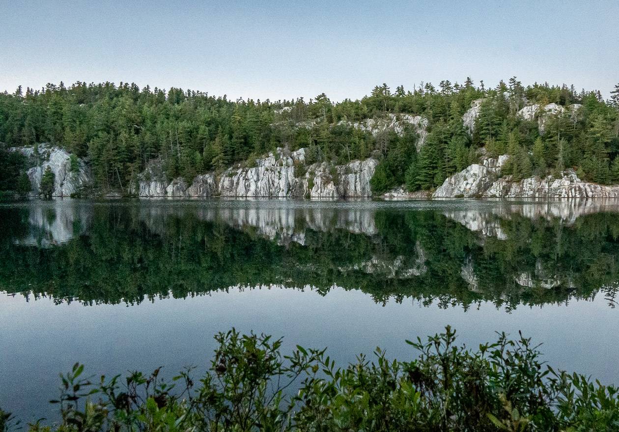 Beautiful Topaz Lake - the site of our first campsite